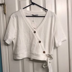 NWT White Crop Top